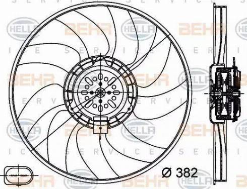 HELLA 8EW 351 044-351 - Ventola, Raffreddamento motore autozon.pro