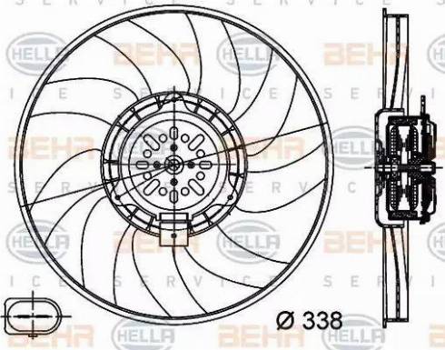 HELLA 8EW 351 044-361 - Ventola, Raffreddamento motore autozon.pro