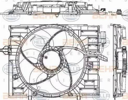 HELLA 8EW 351 040-481 - Ventola, Raffreddamento motore autozon.pro