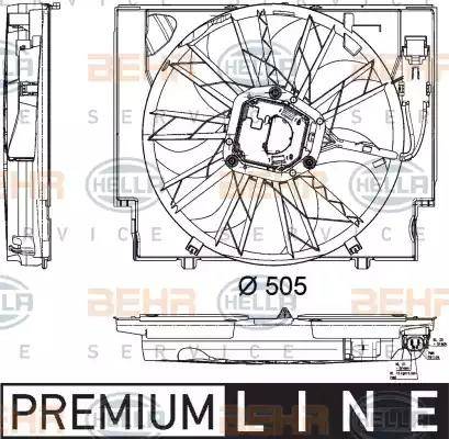 HELLA 8EW 351 040-421 - Ventola, Raffreddamento motore autozon.pro