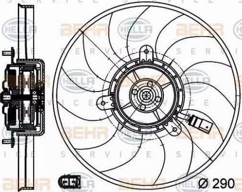 HELLA 8EW 351 040-081 - Ventola, Raffreddamento motore autozon.pro