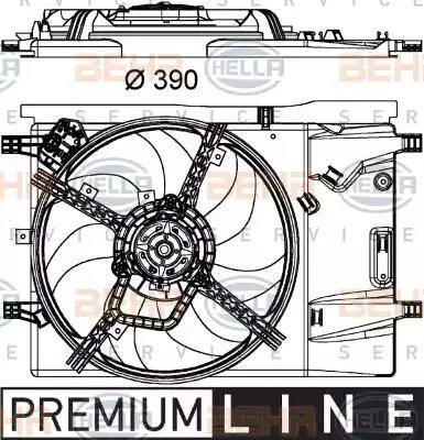 HELLA 8EW 351 040-331 - Ventola, Raffreddamento motore autozon.pro