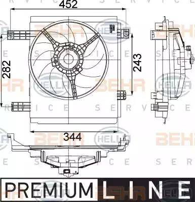 HELLA 8EW 351 041-251 - Ventola, Raffreddamento motore autozon.pro