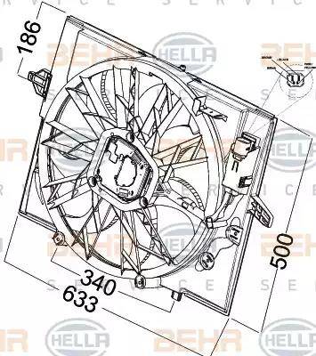 HELLA 8EW 351 041-271 - Ventola, Raffreddamento motore autozon.pro