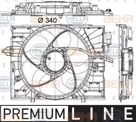 HELLA 8EW 351 043-071 - Ventola, Raffreddamento motore autozon.pro