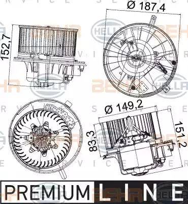 HELLA 8EW 351 043-221 - Ventilatore abitacolo autozon.pro