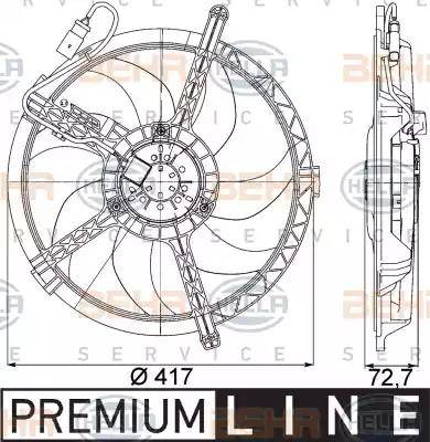 HELLA 8EW 351 042-741 - Ventola, Raffreddamento motore autozon.pro