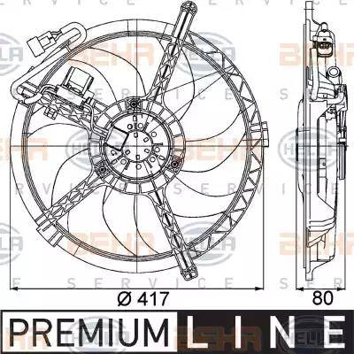 HELLA 8EW 351 042-731 - Ventola, Raffreddamento motore autozon.pro