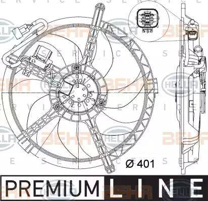 HELLA 8EW 351 042-721 - Ventola, Raffreddamento motore autozon.pro