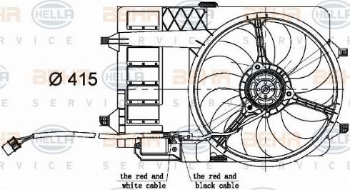 HELLA 8EW 351 000-304 - Ventola, Raffreddamento motore autozon.pro