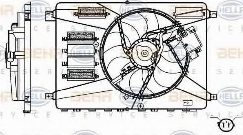 HELLA 8EW 351 000-371 - Ventola, Raffreddamento motore autozon.pro