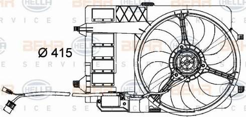 HELLA 8EW 351 000-294 - Ventola, Raffreddamento motore autozon.pro