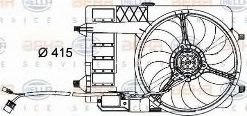 HELLA 8EW 351 000-291 - Ventola, Raffreddamento motore autozon.pro