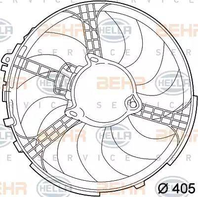 HELLA 8EW 351 039-561 - Ventola, Raffreddamento motore autozon.pro