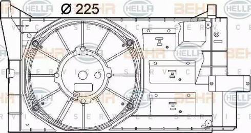 HELLA 8EW 351 039-631 - Ventola, Raffreddamento motore autozon.pro