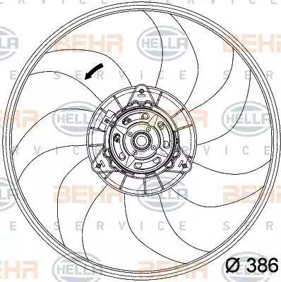 HELLA 8EW 351 034-291 - Ventola, Raffreddamento motore autozon.pro