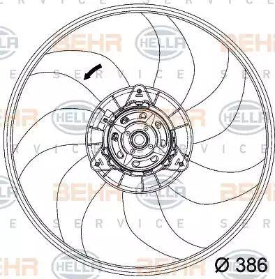 HELLA 8EW 351 034-281 - Ventola, Raffreddamento motore autozon.pro