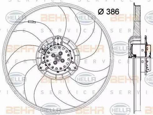 HELLA 8EW 351 150-671 - Ventola, Raffreddamento motore autozon.pro