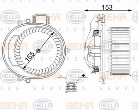 HELLA 8EW 351 150-754 - Ventilatore abitacolo autozon.pro