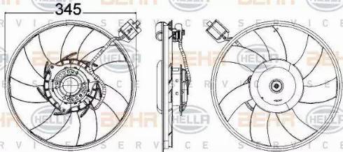 HELLA 8EW 351 104-541 - Ventola, Raffreddamento motore autozon.pro