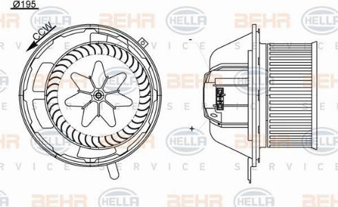 HELLA 8EW 351 104-791 - Ventilatore abitacolo autozon.pro