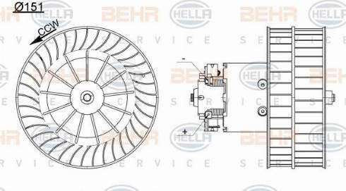 HELLA 8EW 351 104-771 - Ventilatore abitacolo autozon.pro