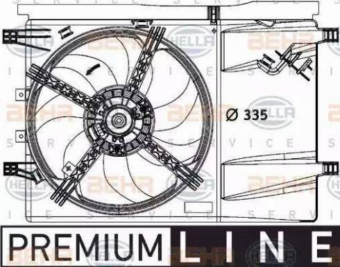 HELLA 8EW 376 729-641 - Ventola, Raffreddamento motore autozon.pro