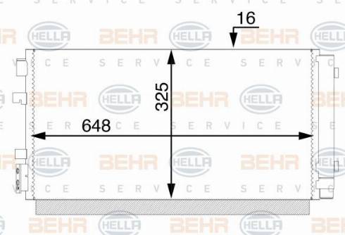 HELLA 8FC 351 004-714 - Condensatore, Climatizzatore autozon.pro