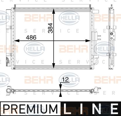 HELLA 8FC 351 005-431 - Condensatore, Climatizzatore autozon.pro