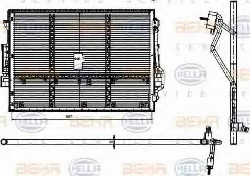 HELLA 8FC 351 000-391 - Condensatore, Climatizzatore autozon.pro