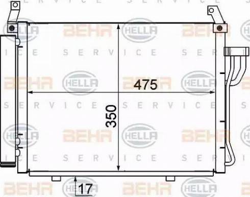 HELLA 8FC 351 001-211 - Condensatore, Climatizzatore autozon.pro