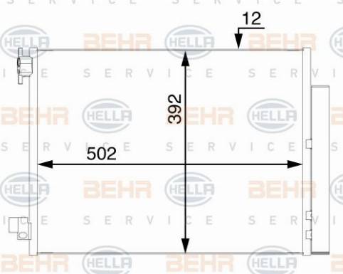 HELLA 8FC 351 008-484 - Condensatore, Climatizzatore autozon.pro