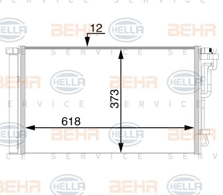 HELLA 8FC 351 008-474 - Condensatore, Climatizzatore autozon.pro