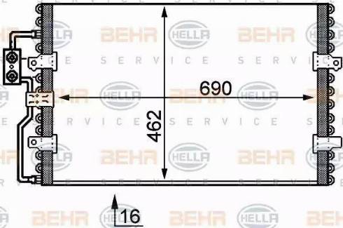 HELLA 8FC 351 035-421 - Condensatore, Climatizzatore autozon.pro