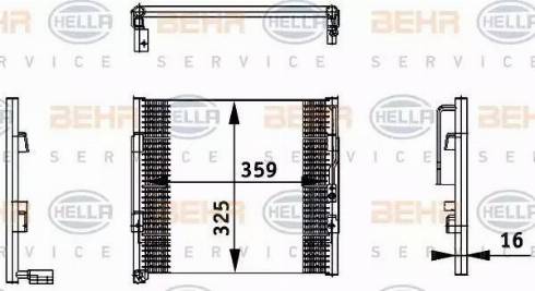 HELLA 8FC 351 035-731 - Condensatore, Climatizzatore autozon.pro