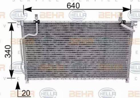 HELLA 8FC 351 036-431 - Condensatore, Climatizzatore autozon.pro