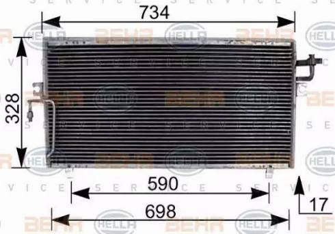 HELLA 8FC 351 036-511 - Condensatore, Climatizzatore autozon.pro