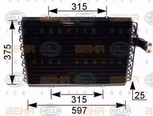 HELLA 8FC 351 036-051 - Condensatore, Climatizzatore autozon.pro