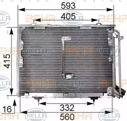 HELLA 8FC 351 036-014 - Condensatore, Climatizzatore autozon.pro