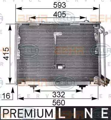 HELLA 8FC 351 036-011 - Condensatore, Climatizzatore autozon.pro