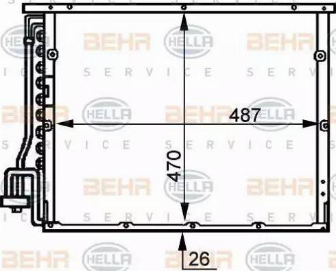 HELLA 8FC 351 036-341 - Condensatore, Climatizzatore autozon.pro