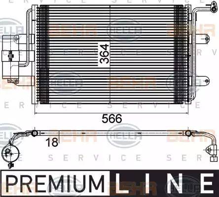 HELLA 8FC 351 036-381 - Condensatore, Climatizzatore autozon.pro