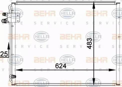 HELLA 8FC 351 036-761 - Condensatore, Climatizzatore autozon.pro