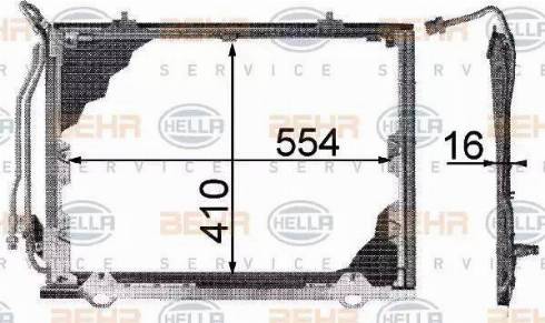 HELLA 8FC 351 038-451 - Condensatore, Climatizzatore autozon.pro