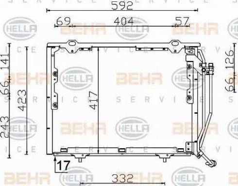 HELLA 8FC 351 038-454 - Condensatore, Climatizzatore autozon.pro