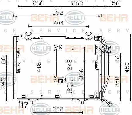 HELLA 8FC 351 038-464 - Condensatore, Climatizzatore autozon.pro