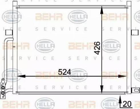 HELLA 8FC 351 038-204 - Condensatore, Climatizzatore autozon.pro