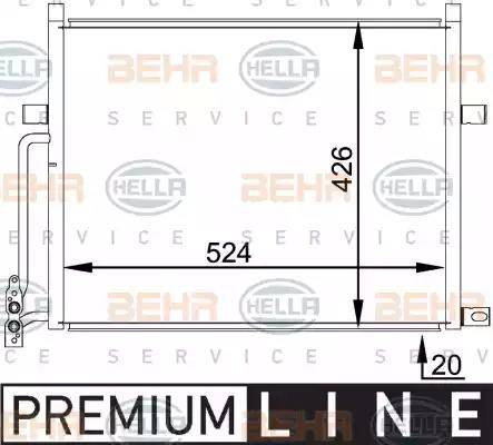 HELLA 8FC 351 038-201 - Condensatore, Climatizzatore autozon.pro