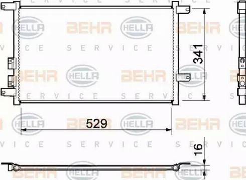 HELLA 8FC 351 037-451 - Condensatore, Climatizzatore autozon.pro