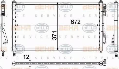 HELLA 8FC 351 037-474 - Condensatore, Climatizzatore autozon.pro